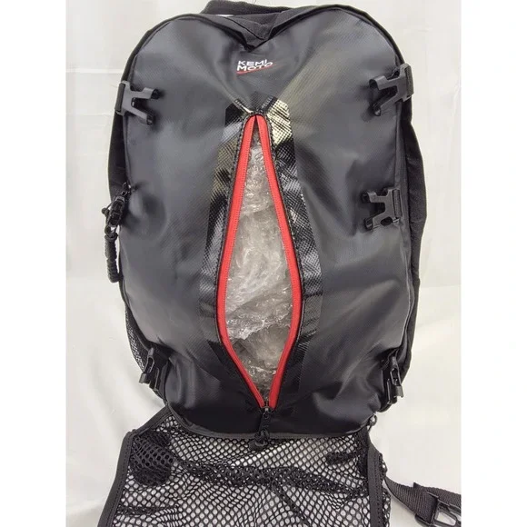 Kemimoto 20L Motorcycle Helmet Backpack Hidden Helmet Net Black